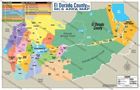 El Dorado County Mls Area Map California Otto Maps