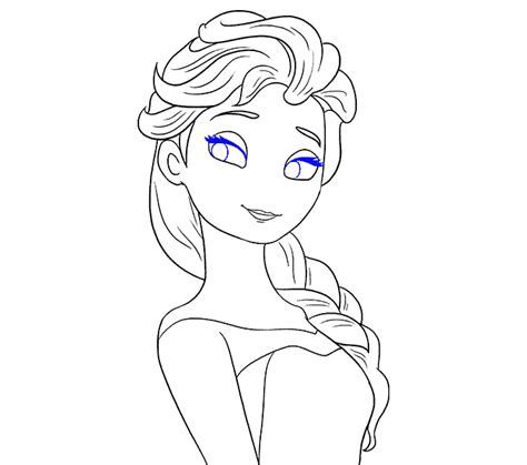 How To Draw Elsa From Frozen Easy Step By Step Drawing Guides