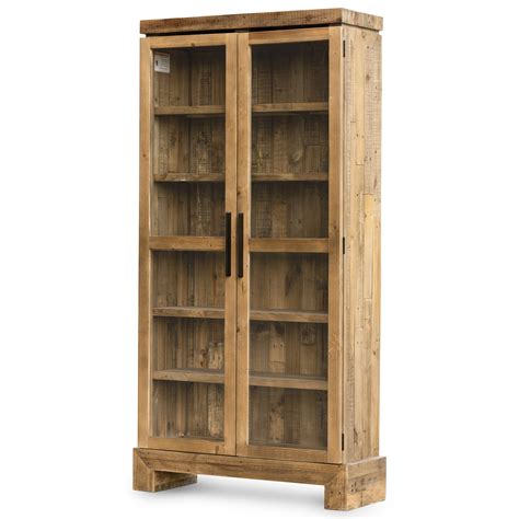 Four Hands Sierra Vfh 009b Enclosed Camino Bookcase With Glass Doors