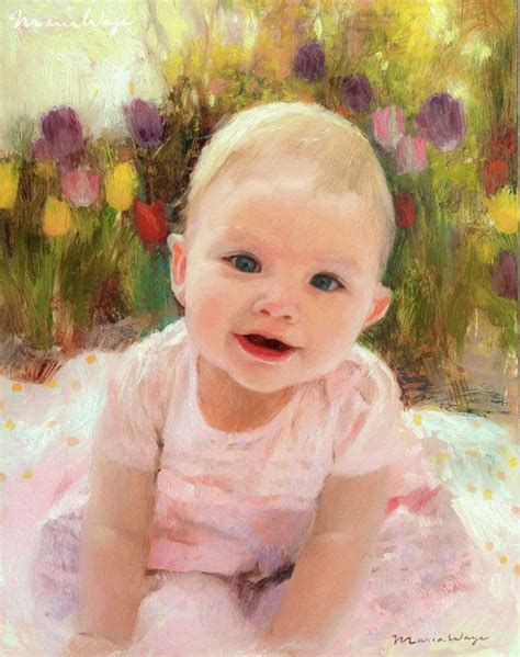 Custom Child Portrait Baby Portrait Custom Portrait Oil Acrylic