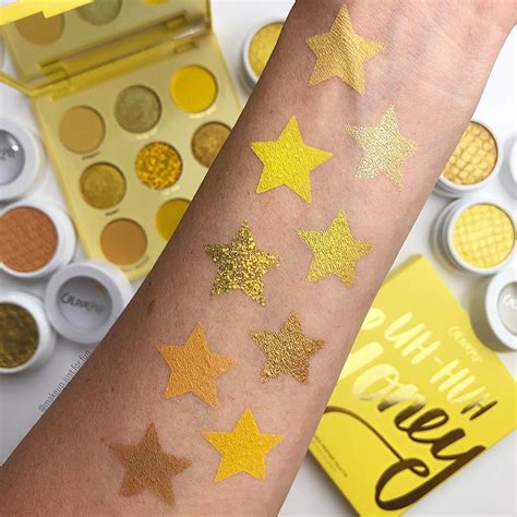 colourpop uh huh honey palette is fulfilling your yellow eyeshadow dreams 🙌🌻🐝🍯 colourpop