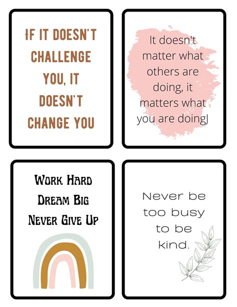 Motivational Quote Cardsnotecards For Teensnotecards For College