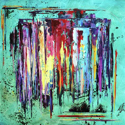 Abstract Rain Painting By Natasha Mylius Pixels