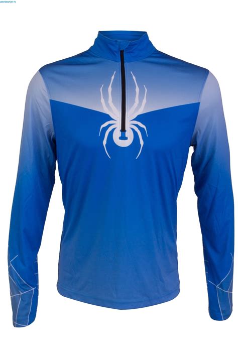 Spyder Men Limitless Print Dry Web First Layer Shirt French Blue Web