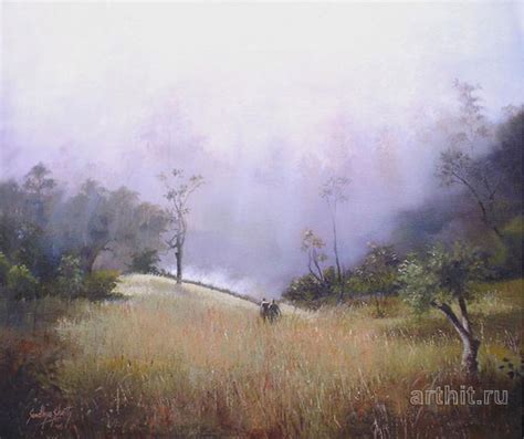 Impressionism Foggy Morning Impressionism Oil Paintings Sandhya Shetty