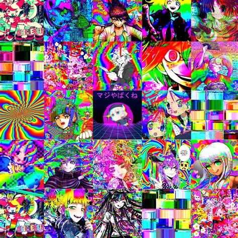 Glitchcore Anime Digital Photo Wall Collage Kit 25 Pics Indie Etsy