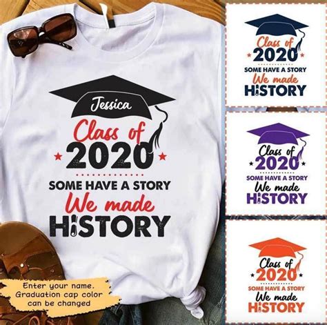 Personalized Custom 18 Colors T Shirt Class Of 2020 Some Etsy
