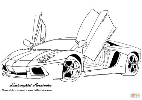Lamborghini Aventador Coloring Page Free Printable Coloring Page