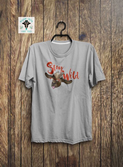 Stay Wild Goat T-Shirt Funny Goat Shirts Kiko Goat Goat | Etsy | Goat 