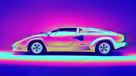 Lamborghini Countach Retro Artwork 4k Hd Cars 4k Wallpapers Images