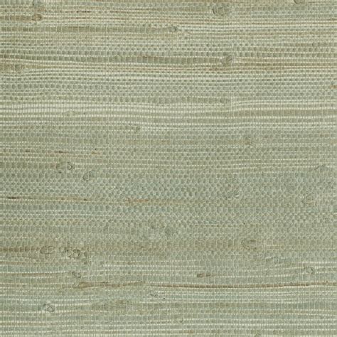 Kenneth James Myogen Golden Green Grasscloth Wallpaper Sample 2693