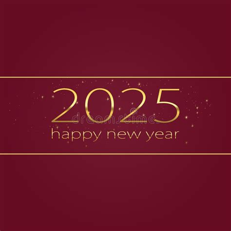 2025 Happy New Year Elegant Graphic Design Stock Illustration