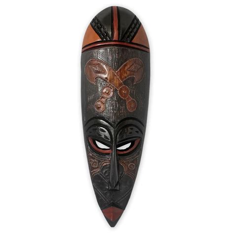 Authentic West African Sword Of War Mask By Theophilus Sackey The