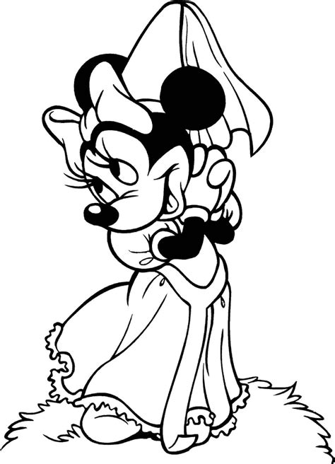 Princess Minnie Mouse Coloring Pages At Getdrawings Free Download