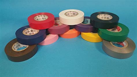 Electrical Tape 7mil 34 X 66 Ft Roll Rainbow Pack 12 Colorpack