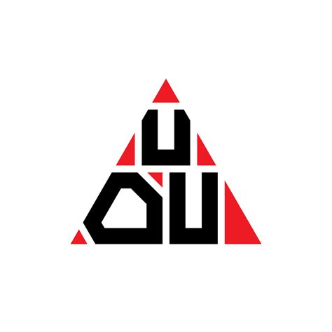 Uou Triangle Letter Logo Design With Triangle Shape Uou Triangle Logo