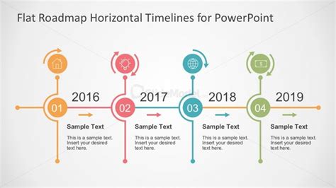 Flat Timeline Slide Presentation In Powerpoint Slidemodel