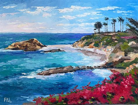 Laguna Beach Painting California Original Art Impasto Oil Etsy
