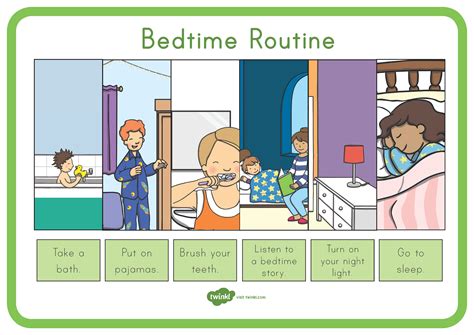 Bedtime Routine Poster Bedtime Routine Bedtime Helping Kids