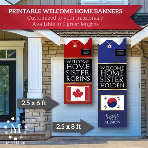 Digital File Giant Lds Missionary Welcome Home Banner Etsy Welcome