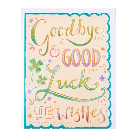 Gifts Greetings Piccadilly Farewell Card Goodbye And Good Luck My XXX