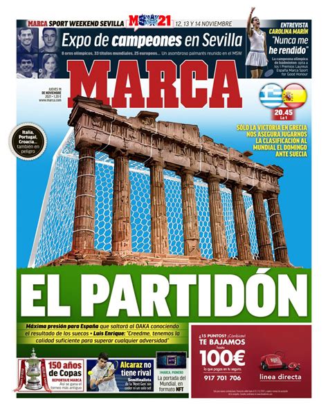 Today S Papers La Roja Prepare For Battle In Athens As Xavi Looks To Bolster Barcelona S Attack