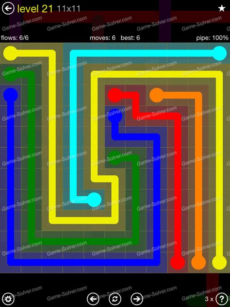 Flow Extreme Pack 2 11x11 Level 21 Game Solver