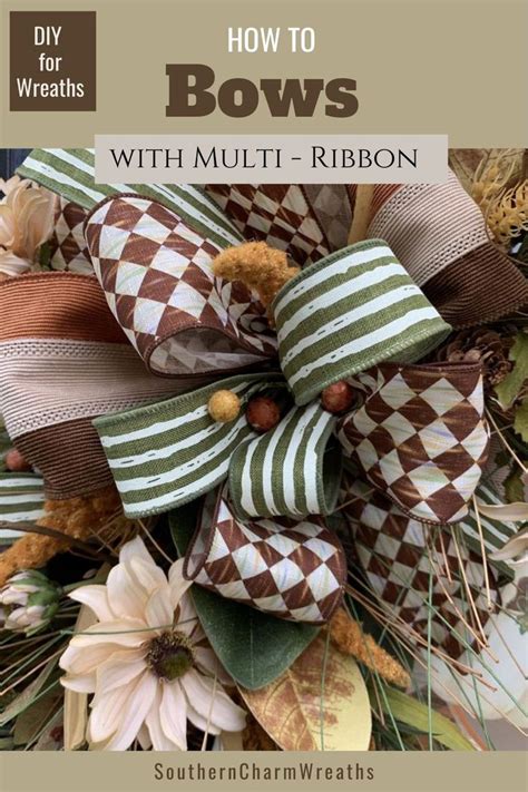 How To Make A Bow With Multiple Ribbons Diy Wreath Bow Diy Wreath