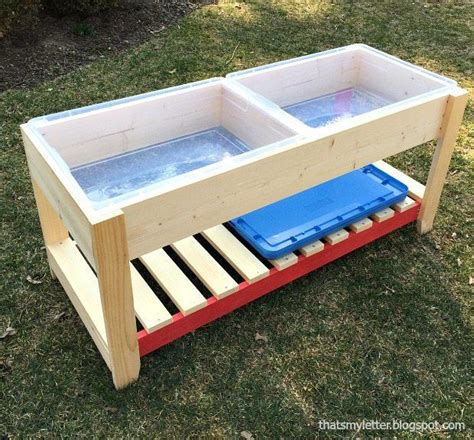 Diy Sand And Water Play Table Kids Sand Table Kids Outdoor Play Water