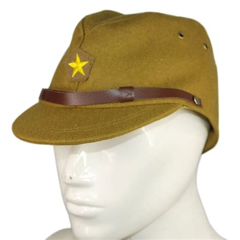 Retro Japanese Army Cap For Men Ww2 Japanese Army Officer Field Wool