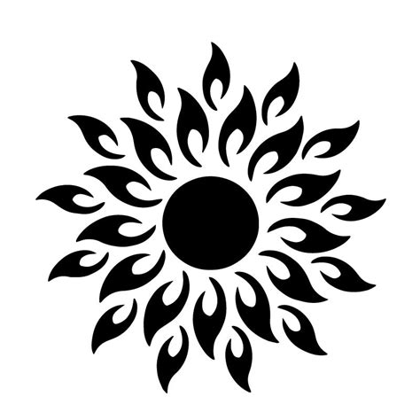 Sunflower Sun Design Decal Sticker Decalfly