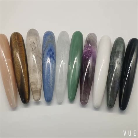 Skinny Natural Quartz Sexy Women Vaginal Massage Dildos Crystal Artificial Penis Toy Yoni Wands