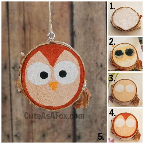 How To Make Adorable Wood Slice Owl Ornaments And An Owl Tree Artofit