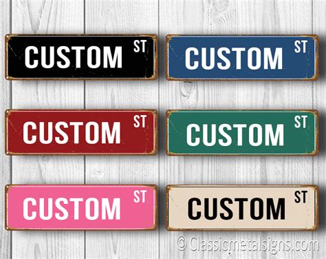 Make Your Own Street Sign Custom Street Sign Classic Metal Signs
