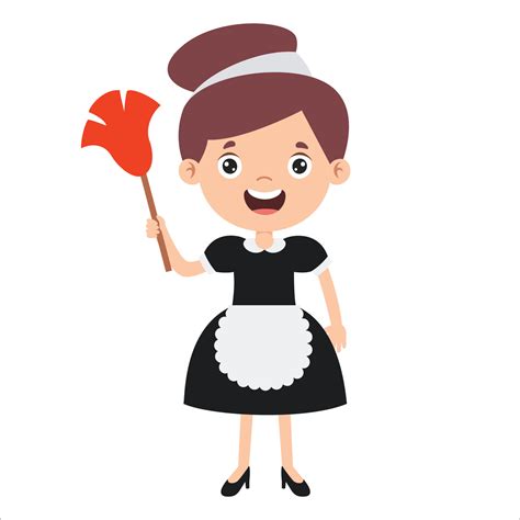 Cartoon Drawing Of A Maid 5520226 Vector Art At Vecteezy