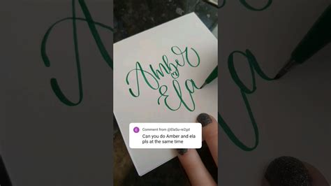 Amber And Ela Calligraphy Art Request Youtube