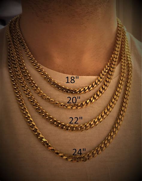 18k Gold Chain Miami Cuban Link Chain Gold Cuban Link Etsy In 2020