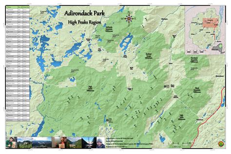 Map Of The High Peaks Printable Maps Online