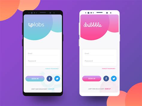 Login Dribbble And Uplabs Mobile Login App Login Mobile App Android