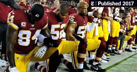 After Trump Blasts Nfl Players Kneel And Lock Arms In Solidarity The New York Times