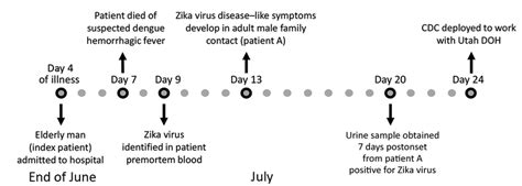 Timeline Of Events For Investigation Of Zika Virus Infection In Patient