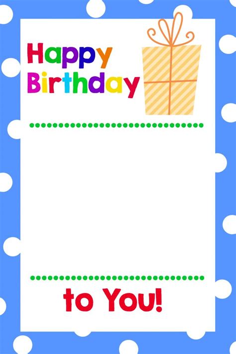 Free Printable Happy Birthday Gift Card
