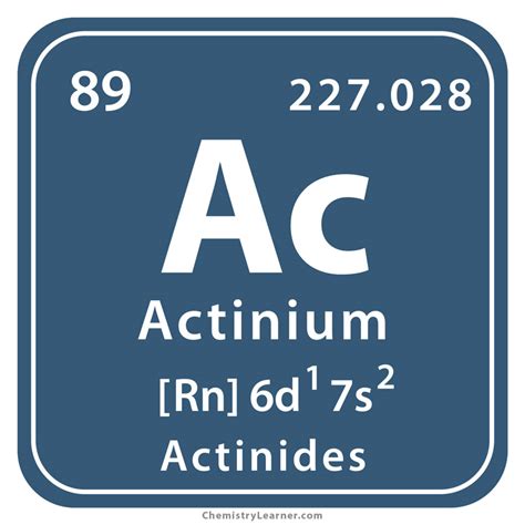 Actinium Facts Symbol Discovery Properties Uses