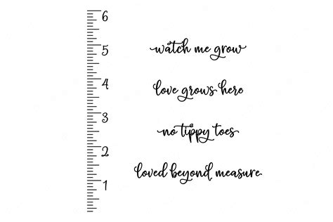 Growth Chart Ruler Farmhouse Sign SVG DXF EPS Cut Files