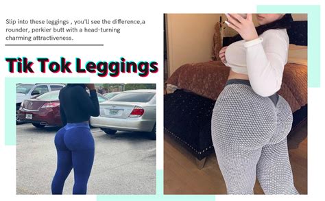 Comfree Tik Tok Butt Leggings For Women Peach Lift Scrunch