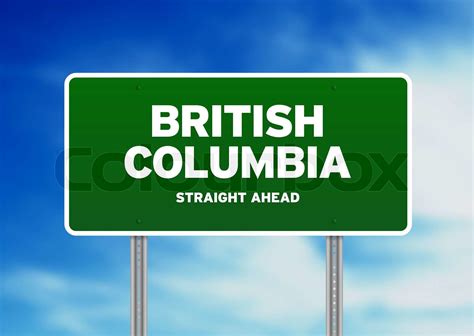 British Columbia Highway Sign Stock Image Colourbox