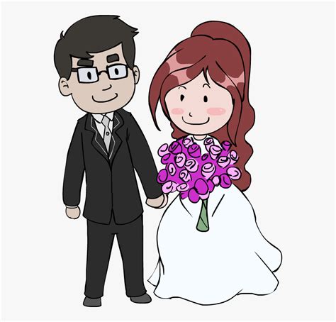 Clip Art Cartoon Wedding Couple Married Couple Cartoon Drawing Free