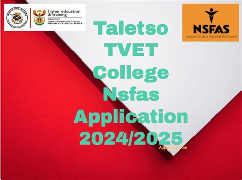 Taletso Tvet College Nsfas Application 20242025