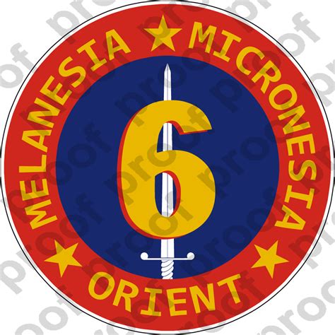 Sticker Usmc Unit 6th Marine Division Ooo Lisc20187 Mc Graphic Decals