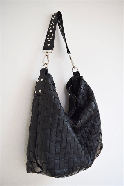 Black Leather Shoulder Bag Purse Hobo Beth Dutton Inspired Etsy